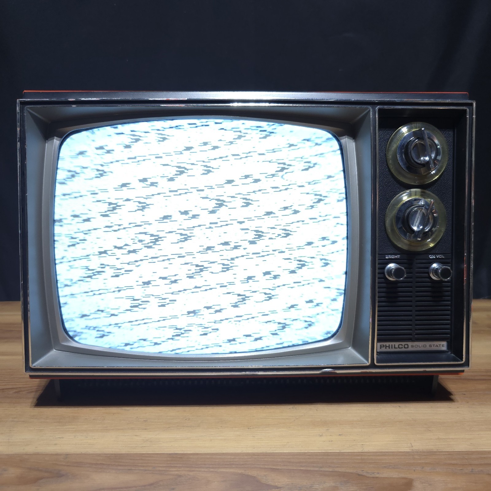 Philco 12" B418HTG Orange 1978 CRT TV Vintage - For Parts or Repair